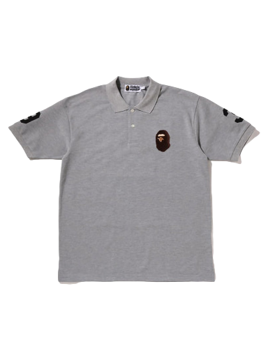 Poolopaita BAPE Large Ape Head Polo Tee Harmaa | 1I25-112-001