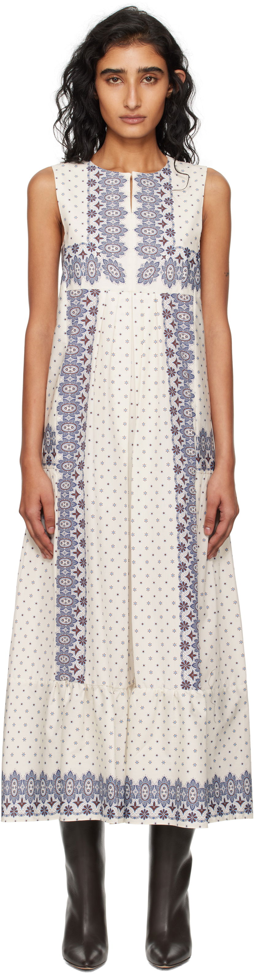 Mekko Max Mara Weekend Max Mara Manila Midi Dress Valkoinen | 2525226021600
