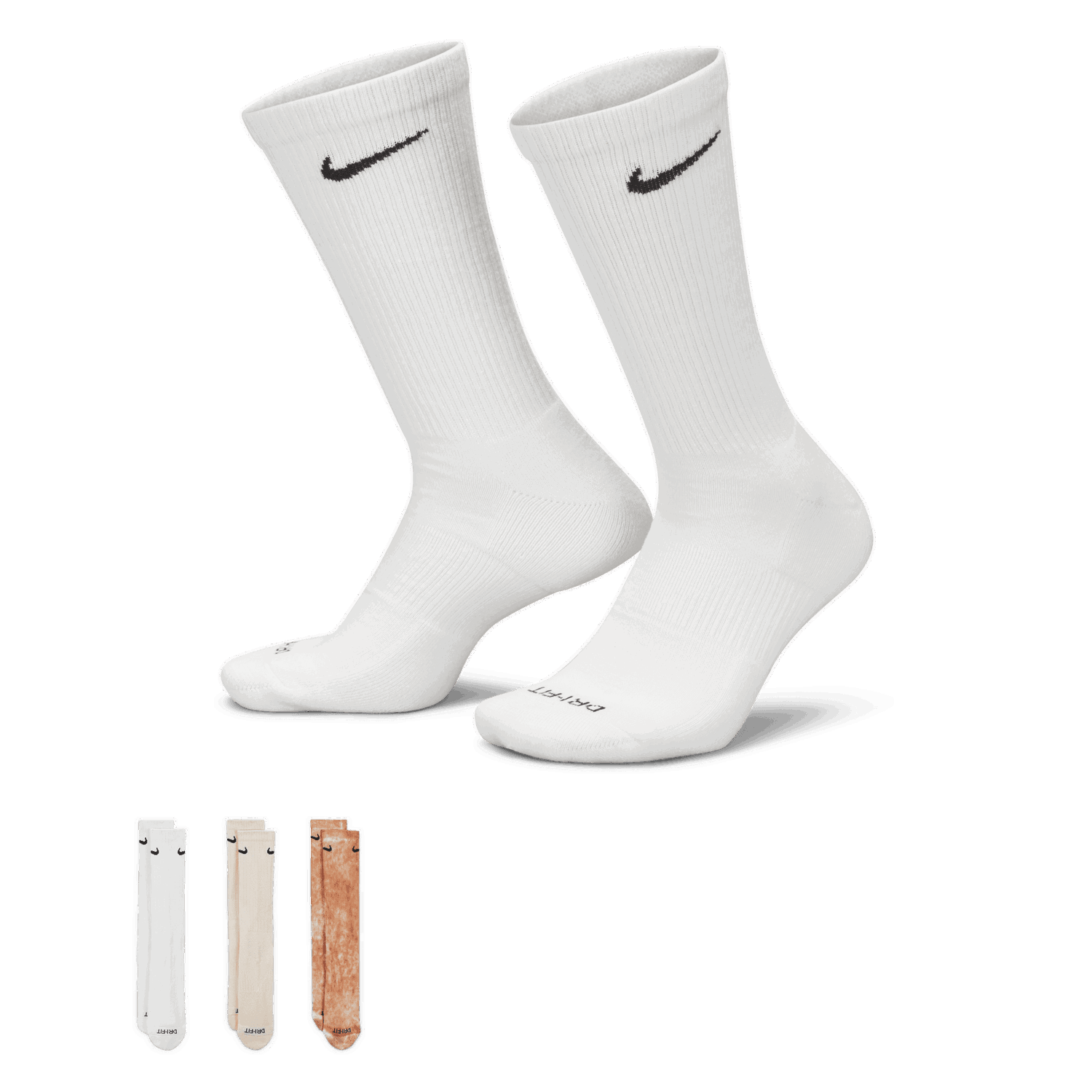 Sukat Nike Everyday Plus (3 páry) Valkoinen | FB9948-905, 0