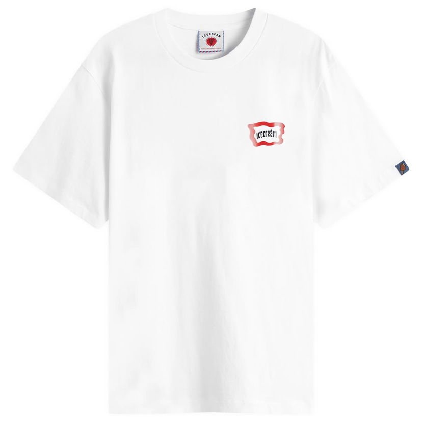 T-paita BBC IceCream ICECREAM Roundabout T-Shirt, Size Large Valkoinen | IC24460-WHT