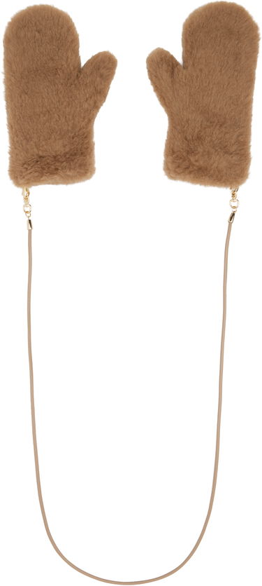 Käsineet Max Mara Max Mara Ombrat2 Faux Fur Mittens Ruskea | 2524566052600, 0