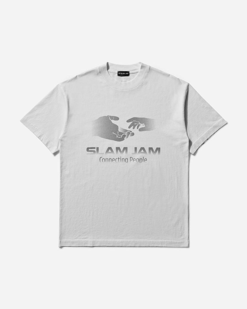 T-paita Slam Jam Connecting People Graphic T-Shirt Valkoinen | SJPRCONNEC WHI