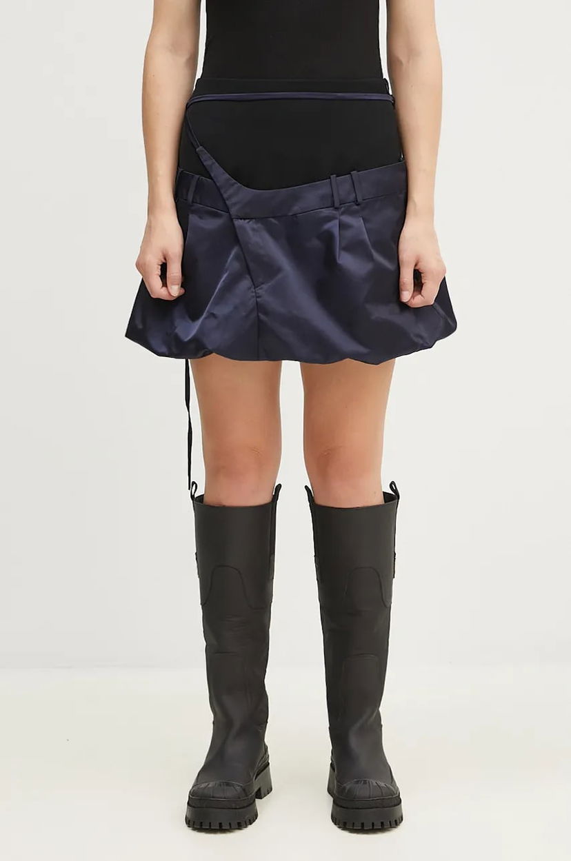Hame Ottolinger Ottolinger Drape Bomber Mini Skirt Tummansininen | 1090606221
