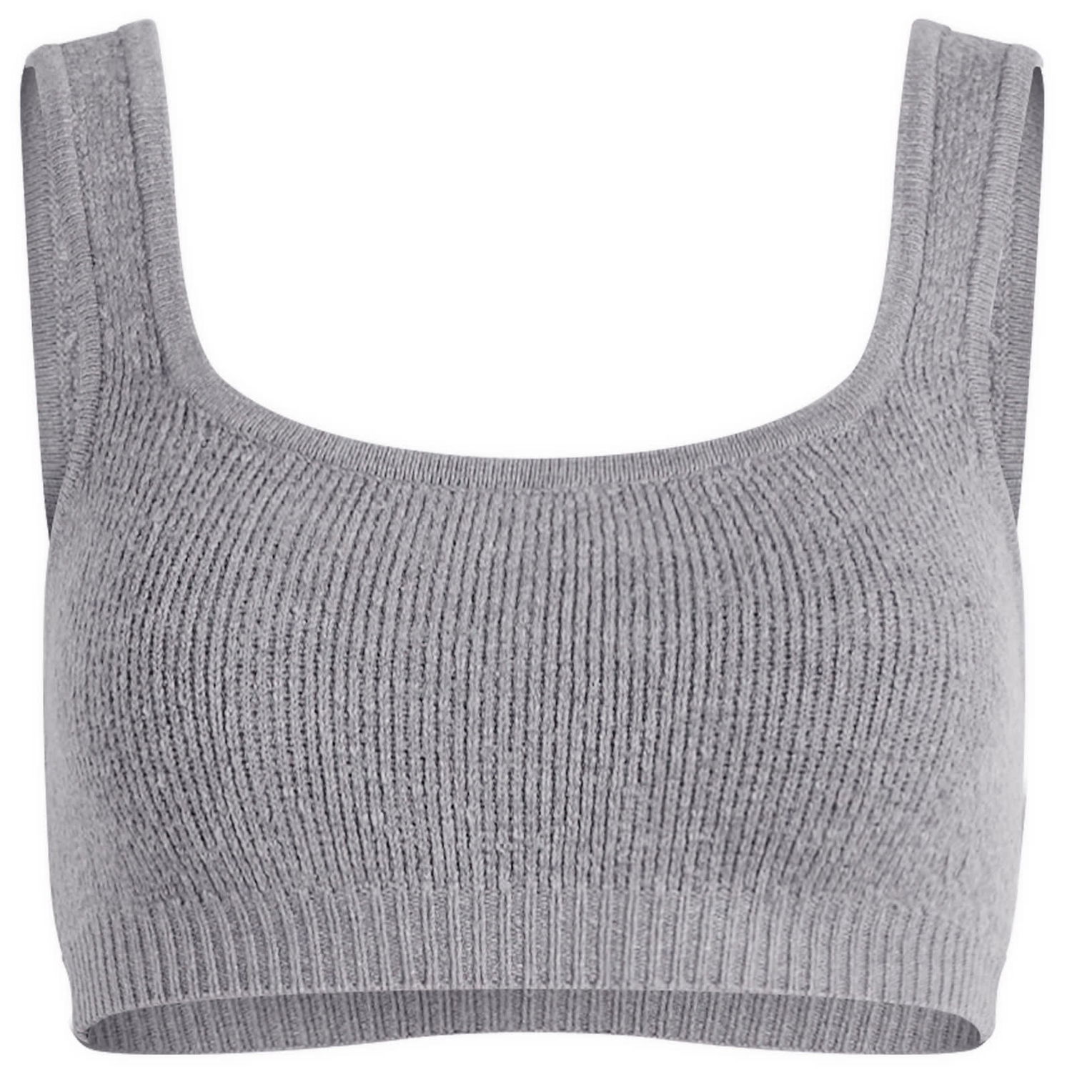 Rintaliivit SKIMS Textured Knit Bralette Size Large Harmaa | SP-SCP-9926W-DHG, 0