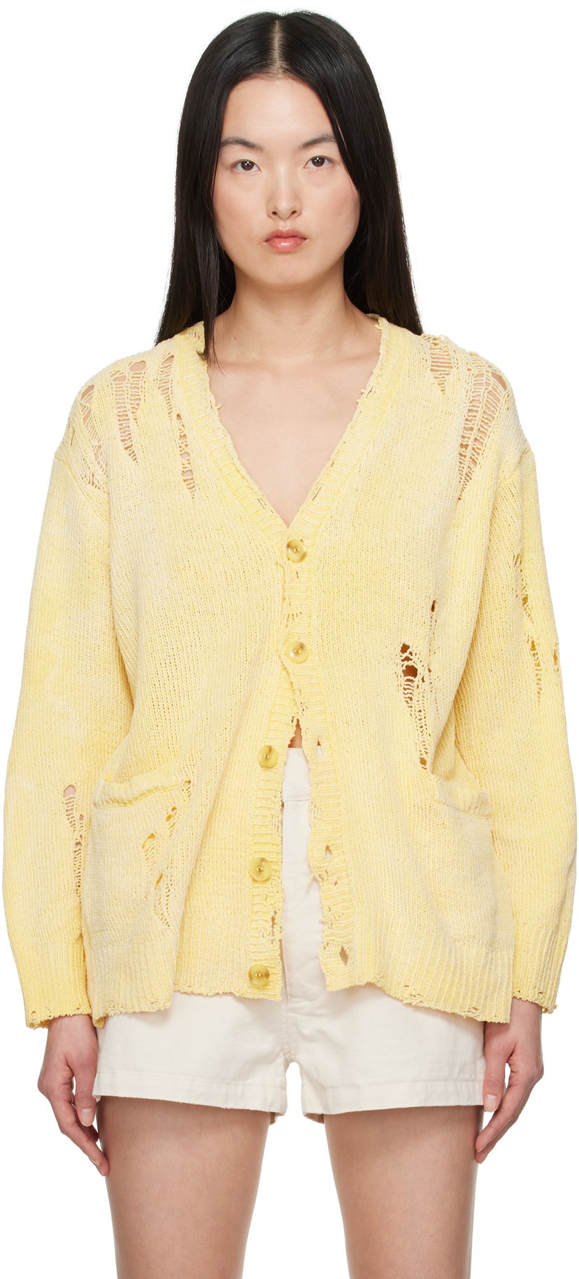 Villapaita R13 R13 Boyfriend Cardigan Keltainen | R13WY237-Y200B