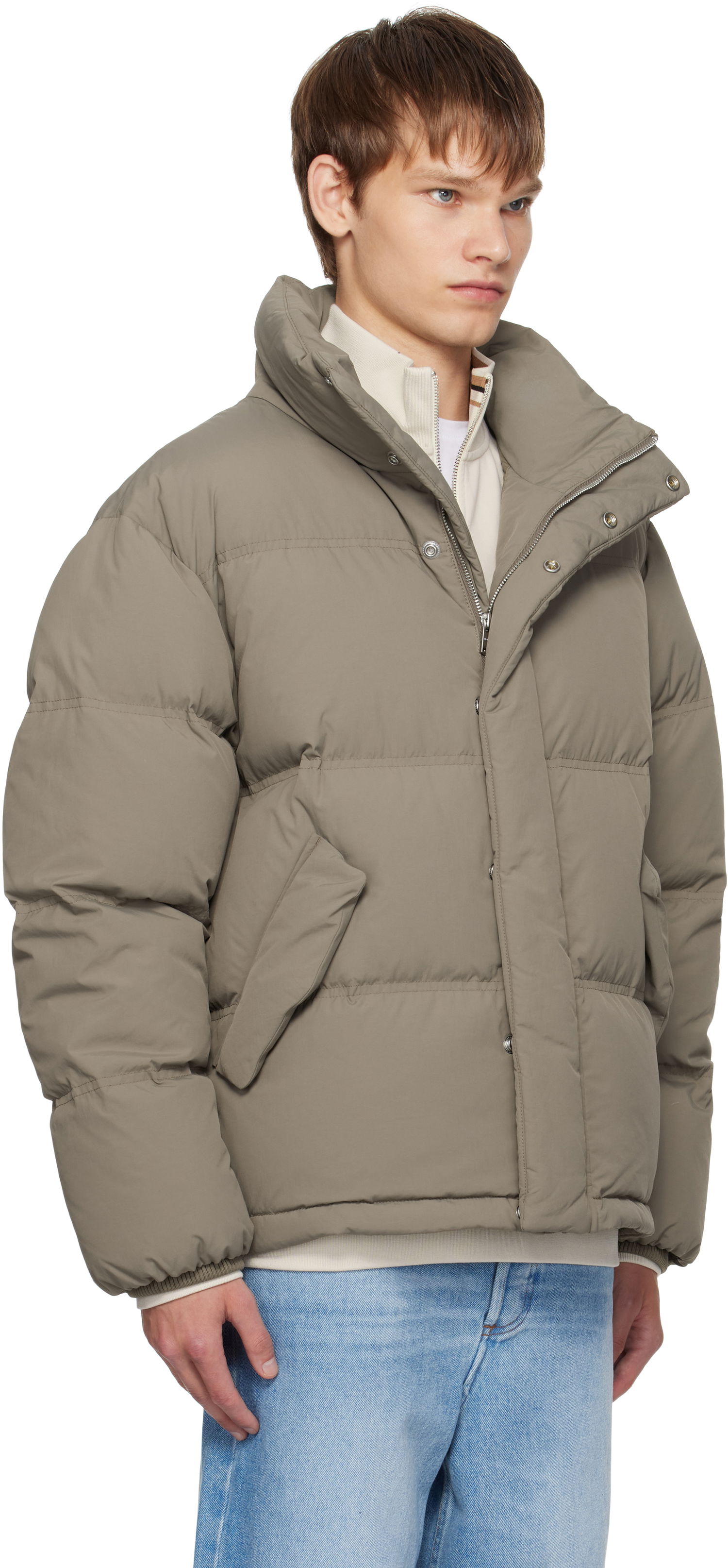 Puffer takki BOSS Water-repellent jacket with down filling Beige | 50547933, 1