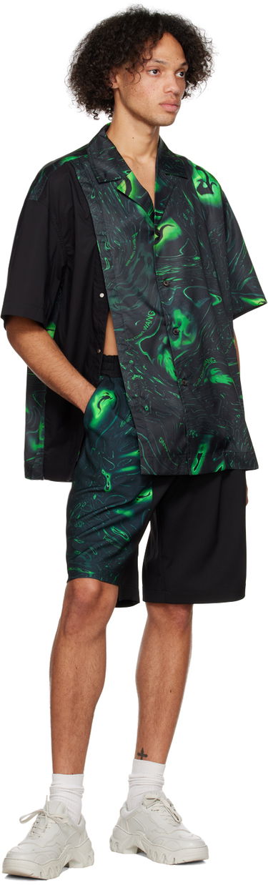 Shortsit Feng Chen Wang Feng Chen Wang Lacquerware Shorts Musta | FUF14ST01, 3