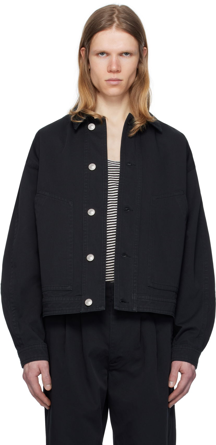 Takki ISABEL MARANT Isabel Marant Forest Cropped Denim Jacket Musta | VE0277HA-C2G02H
