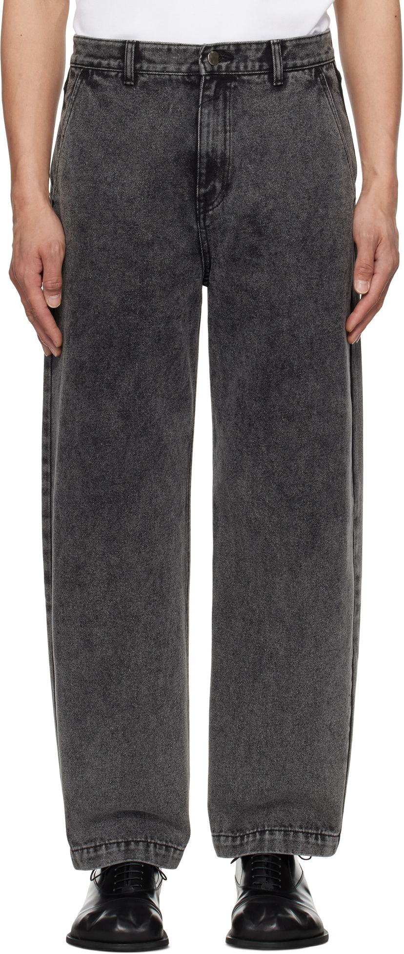 Jeans ADER ERROR ADER error Sig; TRS Tag 03 Wide-Leg Jeans Harmaa | BO42FYJE0103BK