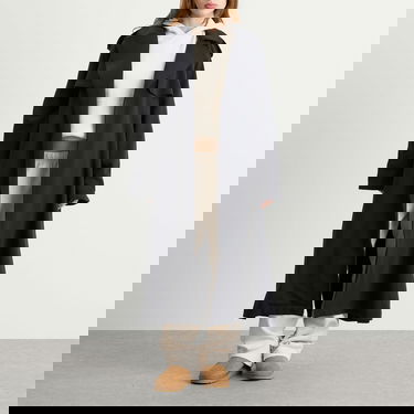 Trenssitakki SKIMS Boyfriend Fleece Trench Coat Musta | LS-LST-8018W-ONX, 2