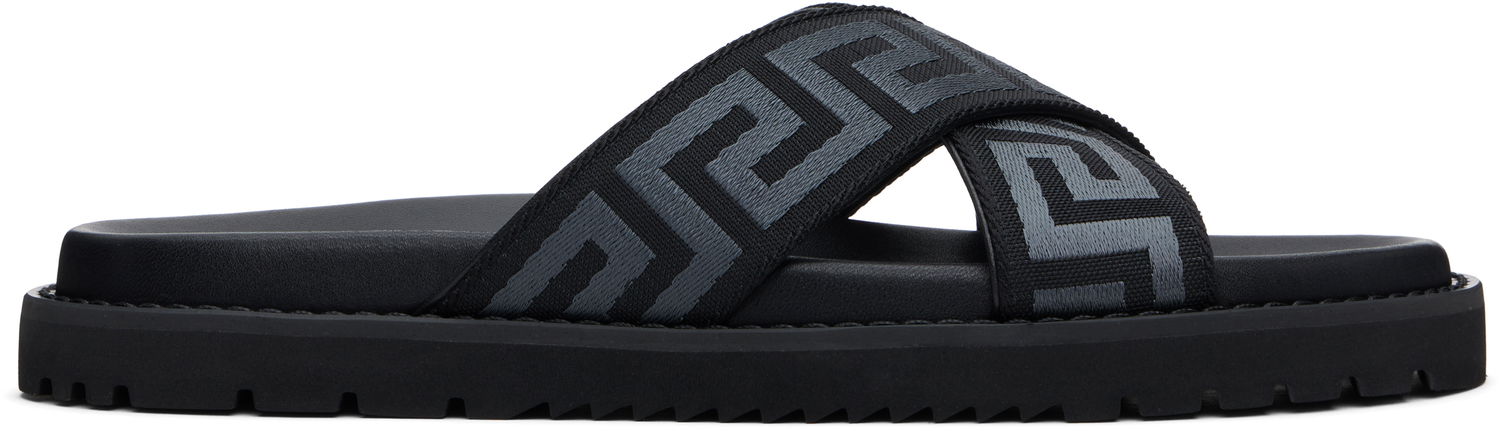 Tennarit ja kengät Versace Versace Greek Ribbon Sandals Musta | 1016188_1A13481, 0