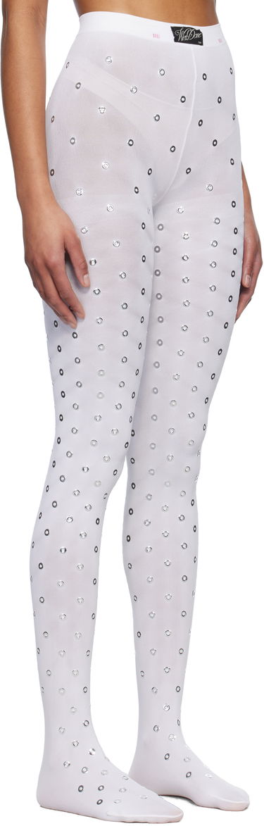 Sukat We11done We11done Eyelet Tights Valkoinen | WD-LE0-25-284-W-WH, 1