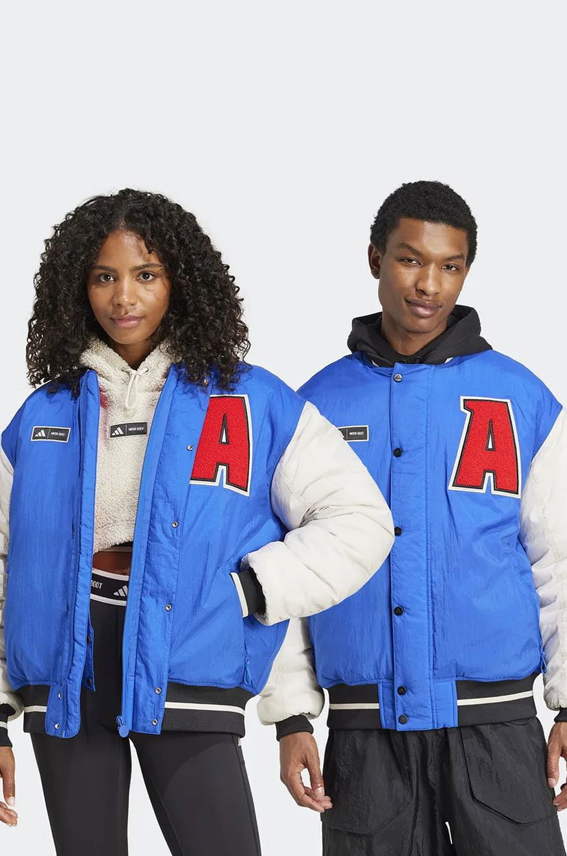 Bomber-takki adidas Originals adidas x Moon Boot Varsity Jacket Sininen | IY8048
