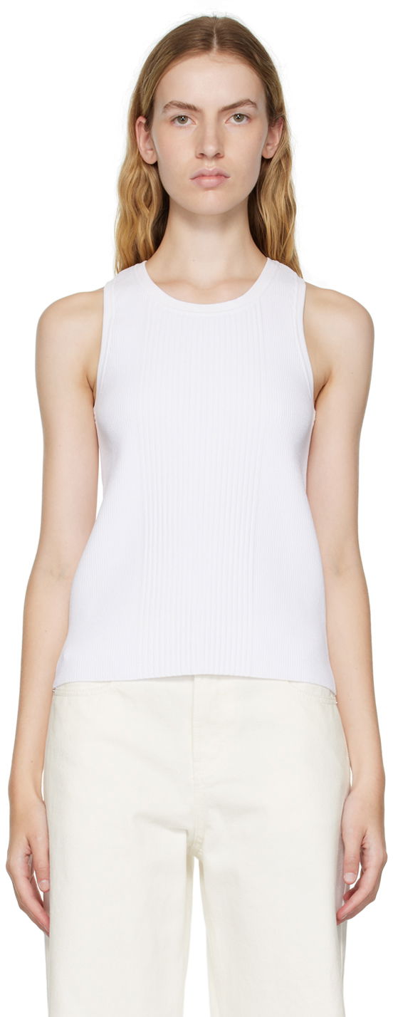 Tankkitoppi We11done We11done Racer Back Tank Top Valkoinen | WD-KT3-22-603-W-WH, 0