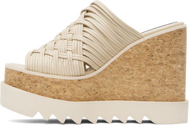 Asusteet Stella McCartney Stella McCartney Sneak-Elyse Woven Platform Wedge Sandals Beige | 810545APADB0, 2