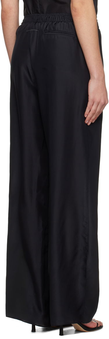 Housut Maison Margiela MM6 Maison Margiela Light Silk Pyjama Pants Musta | S52KA0529 M35244, 2