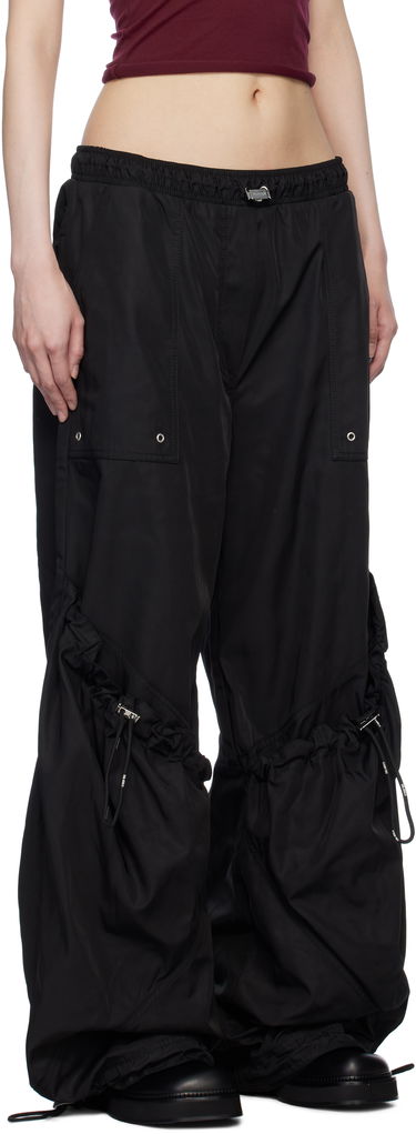 Cargo housut The Attico Attico Parachute Cargo Drawstring Trousers Musta | 250WCP00255 PLL001AA, 1