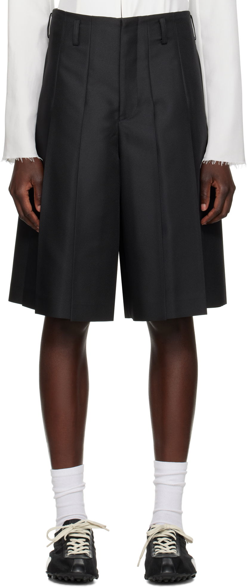 Shortsit Comme des Garçons Homme Plus Gabardine Shorts Musta | PO-P039-051