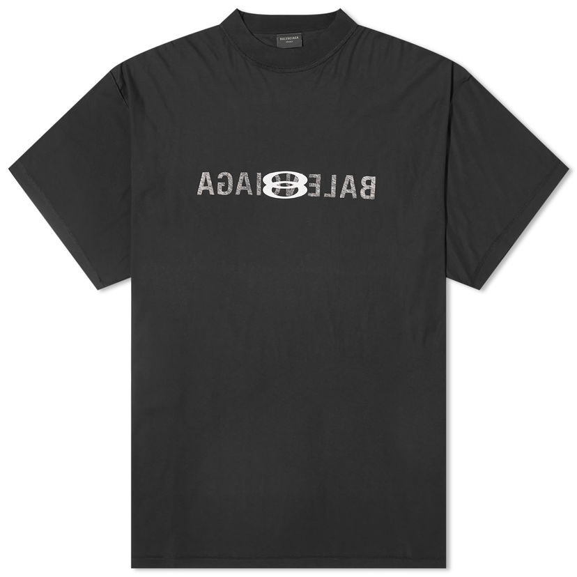 T-paita Balenciaga AI Logo Print T-Shirt Musta | 787358-TQVJ4-1569