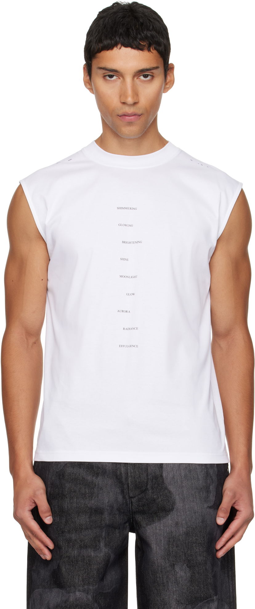 Tankkitoppi HELIOT EMIL HELIOT EMIL Effulgence Sleeveless T-Shirt Valkoinen | AW25_M_09_151_WHT02