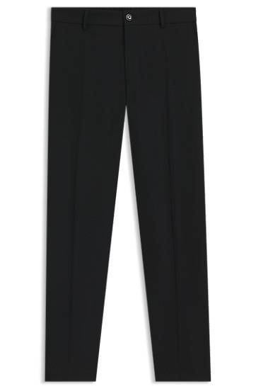Housut BOSS Tapered-Fit Stretch Trousers Musta | 50546063