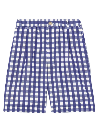 Shortsit Jacquemus Le Gelati Pleated Tummansininen | 225PA009-1005 3AP