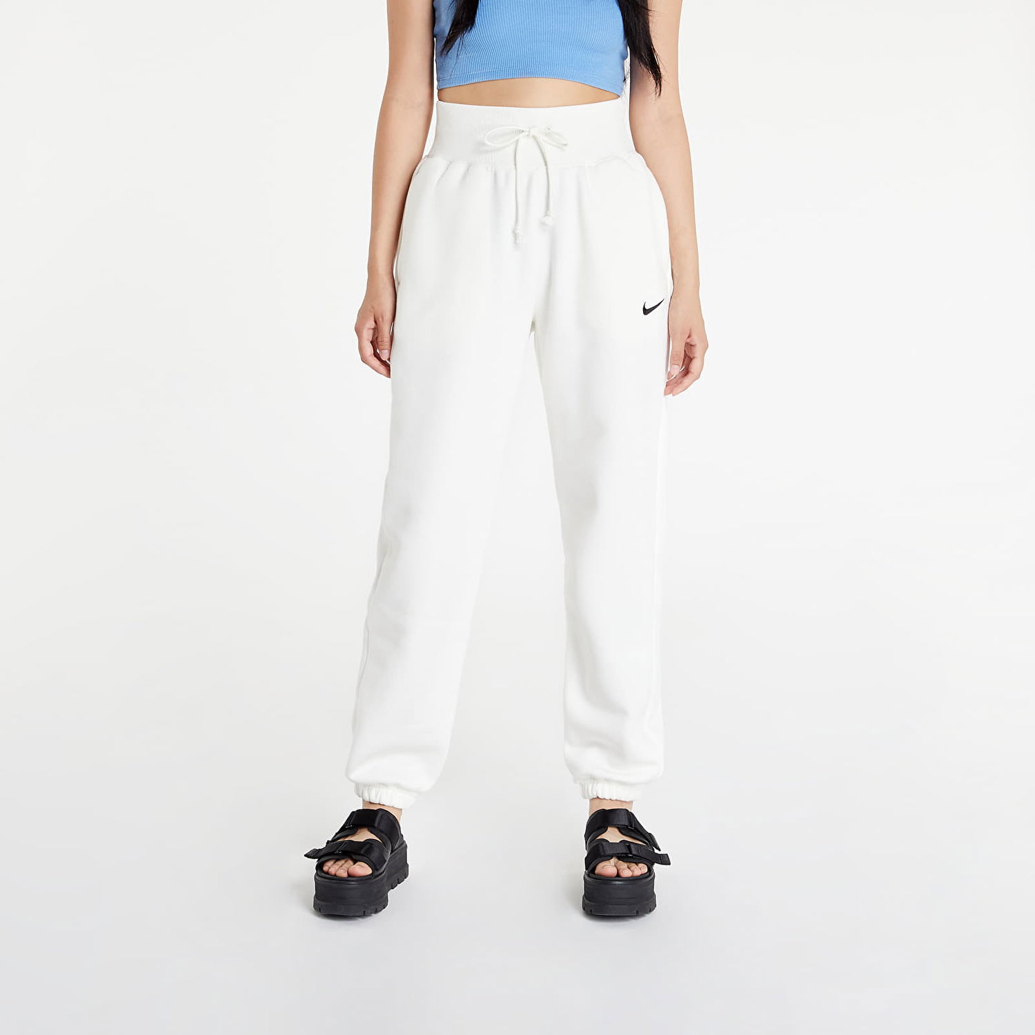 Verryttelyhousut Nike Sportswear Phoenix Fleece High-Waisted Valkoinen | DQ5887-133, 0