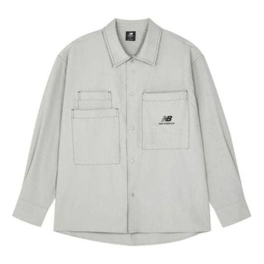 Paita New Balance Classic Logo Pocket Shirt Harmaa | AMJ23303-NTP