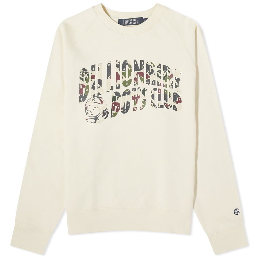 Huppari BILLIONAIRE BOYS CLUB Duck Camo Arch Logo Crew Sweat "Cream" Beige | B23428-CRM