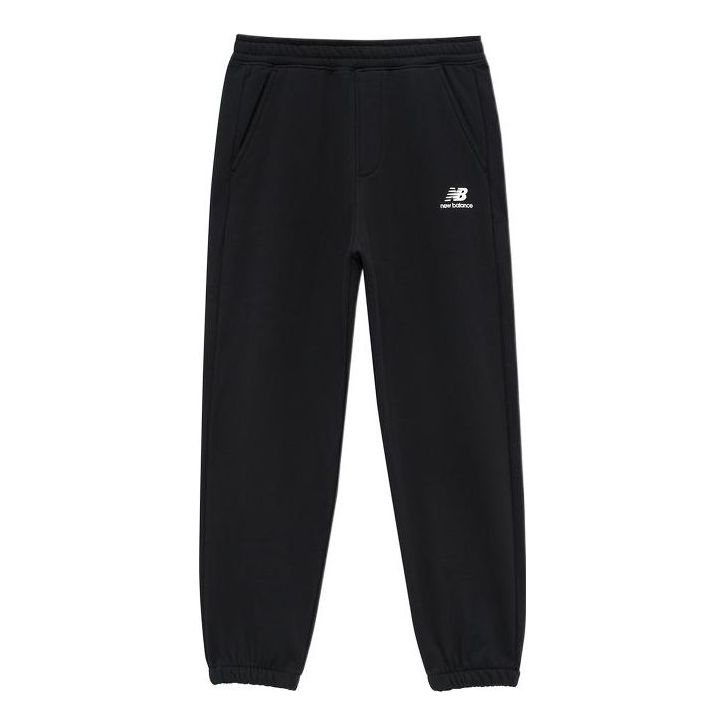 Verryttelyhousut New Balance Essentials Stacked Logo Sweatpants Musta | AMP24383-BK