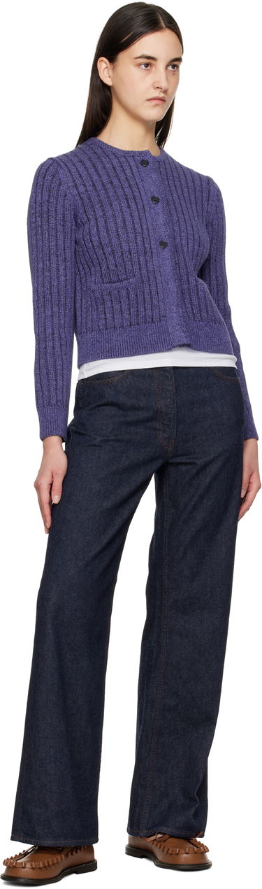 Villapaita JW Anderson JW Anderson Cropped Buttoned Cardigan Violetti | KW1356-YN0410, 3