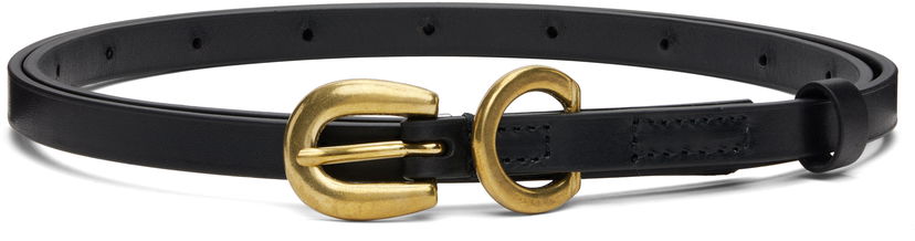 Vyöt AURALEE AURALEE Narrow Leather Belt Musta | A25AB08RP