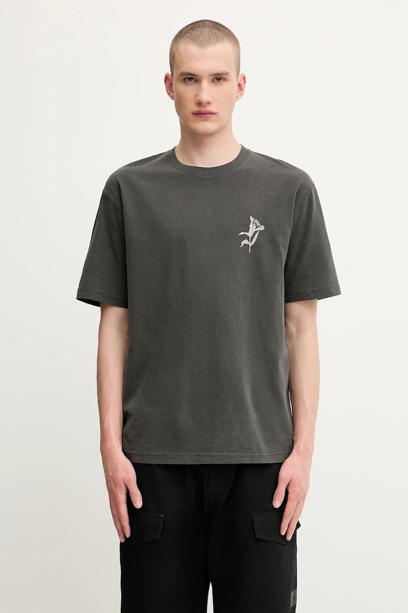 T-paita Samsoe Samsoe Samsoe Samsoe SALILIUM Graphic T-Shirt Harmaa | U25200009
