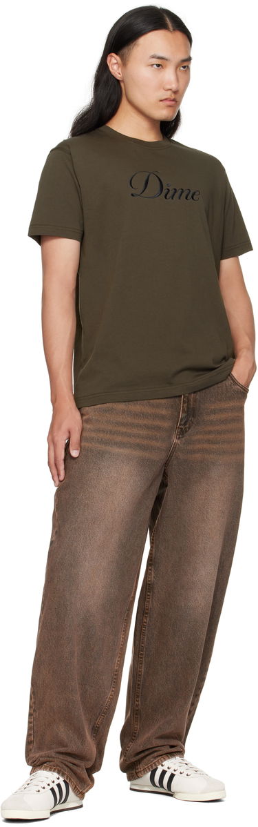 T-paita Dime Dime Cursive T-Shirt Vihreä | DIMEFA2574BLK, 3