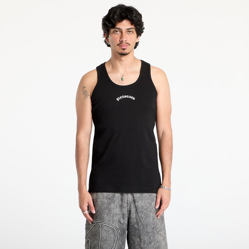 Tankkitoppi Pleasures Pleasures Standard Tank Top Musta | P25SU041 BLACK_WHITE