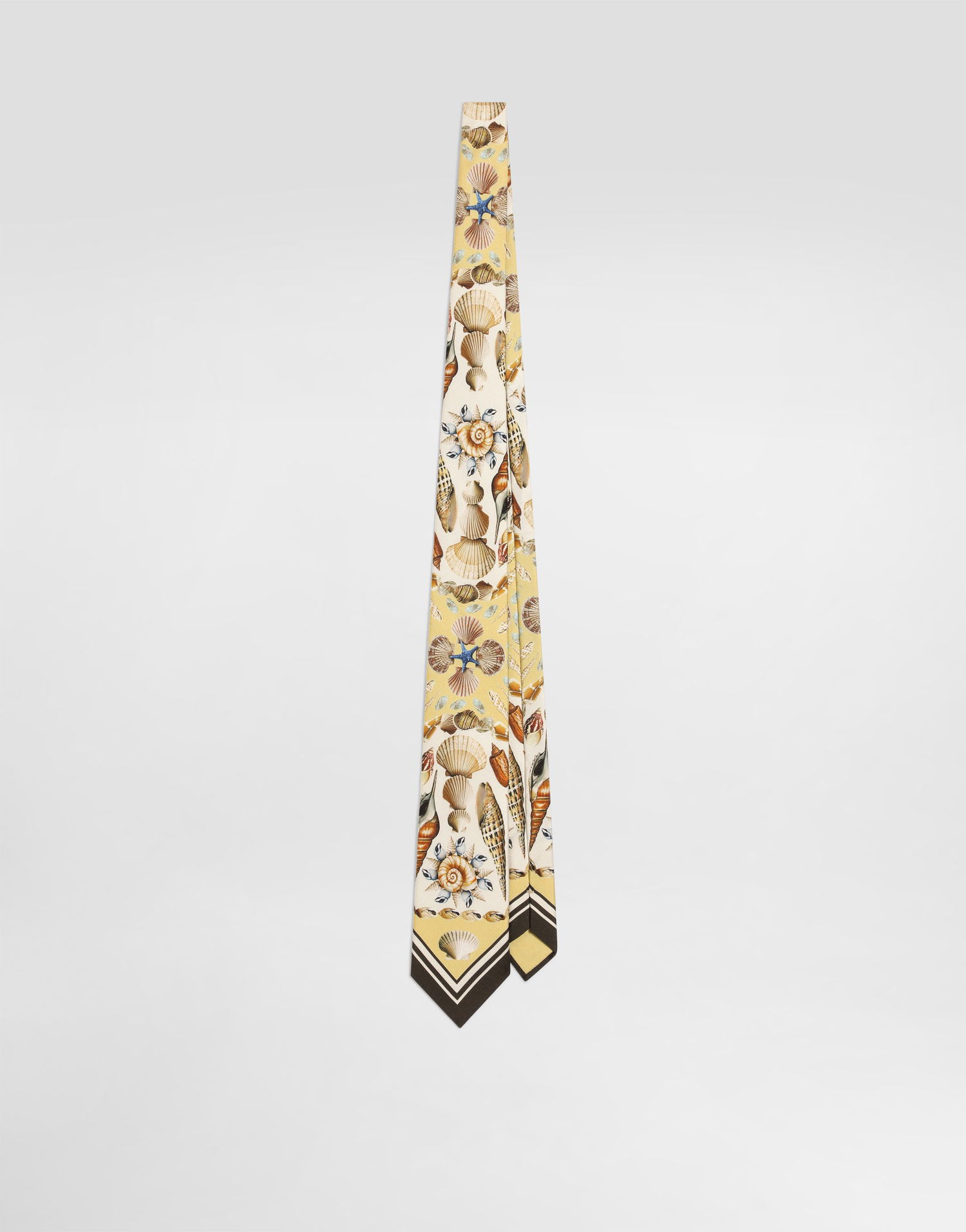 Asusteet Dolce & Gabbana Dolce & Gabbana Shell-Print Silk Tie Keltainen | GT147EG0TJ1HG5PL, 0
