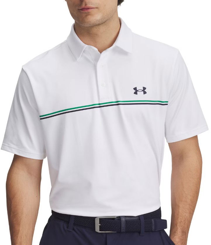 Poolopaita Under Armour Playoff 3.0 Stripe Polo Shirt Valkoinen | 1378676-103