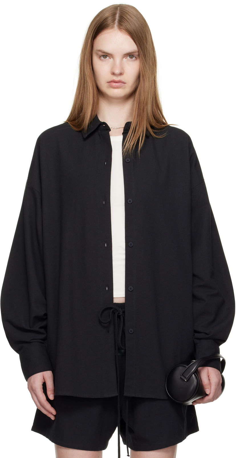 Paita Fear of God Fear of God ESSENTIALS Relaxed Shirt Musta | 186SP255520FW