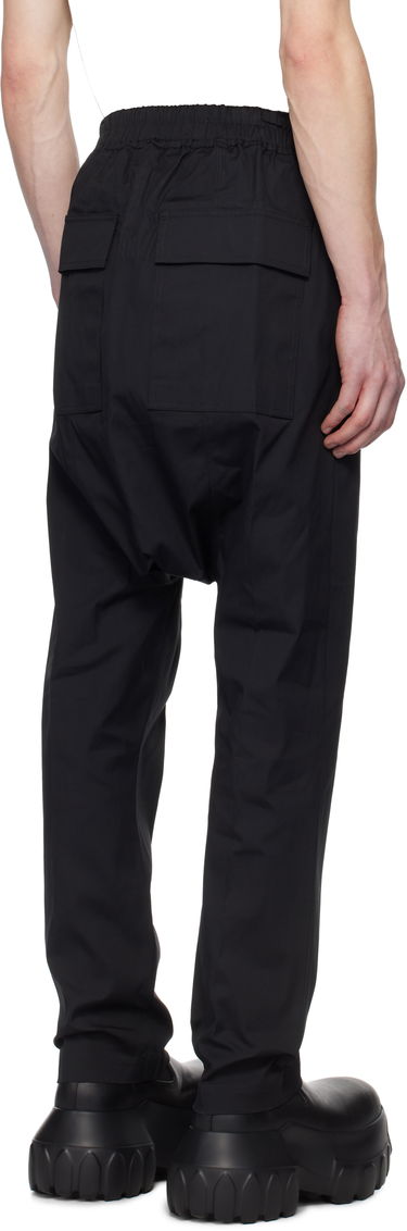 Housut Rick Owens Rick Owens Hollywood Heavy Drawstring Trousers Musta | RU01E5380 TE, 2