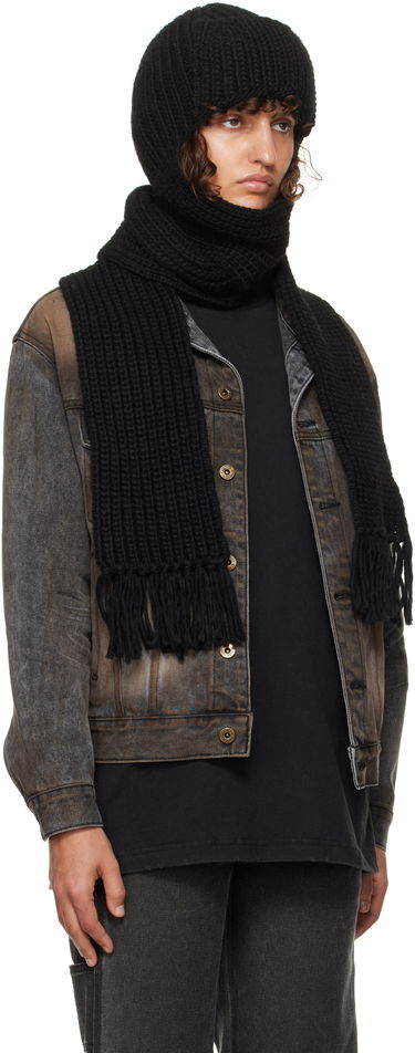 Pipo We11done We11done Chunky Knit Muffler & Beanie Set Musta | WD-KH3-24-642-U-BK, 3