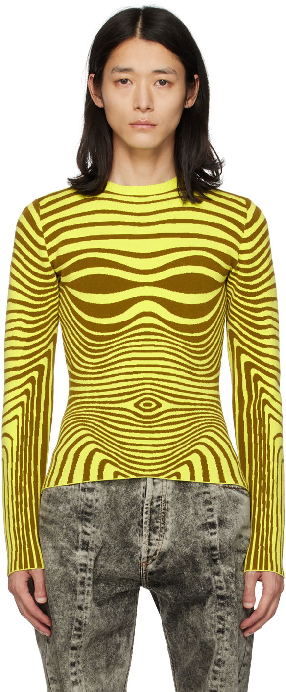 T-paita Jean Paul Gaultier Gaultier Body Morphing Striped Sweater Keltainen | 23/12-F-PL028-M046-4144