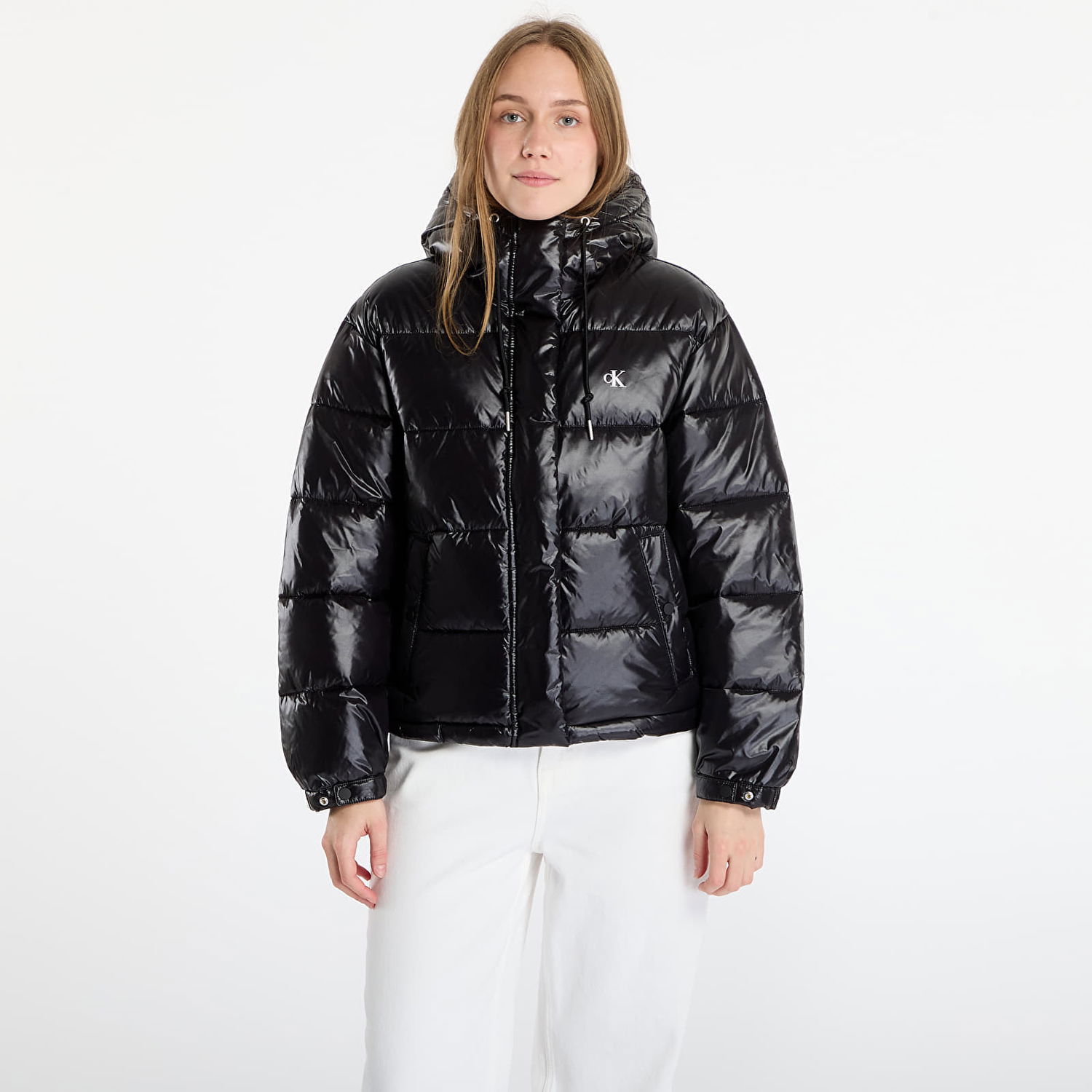 Puffer takki CALVIN KLEIN Shine Puffer Jacket Musta | LV047D505G UB1, 0
