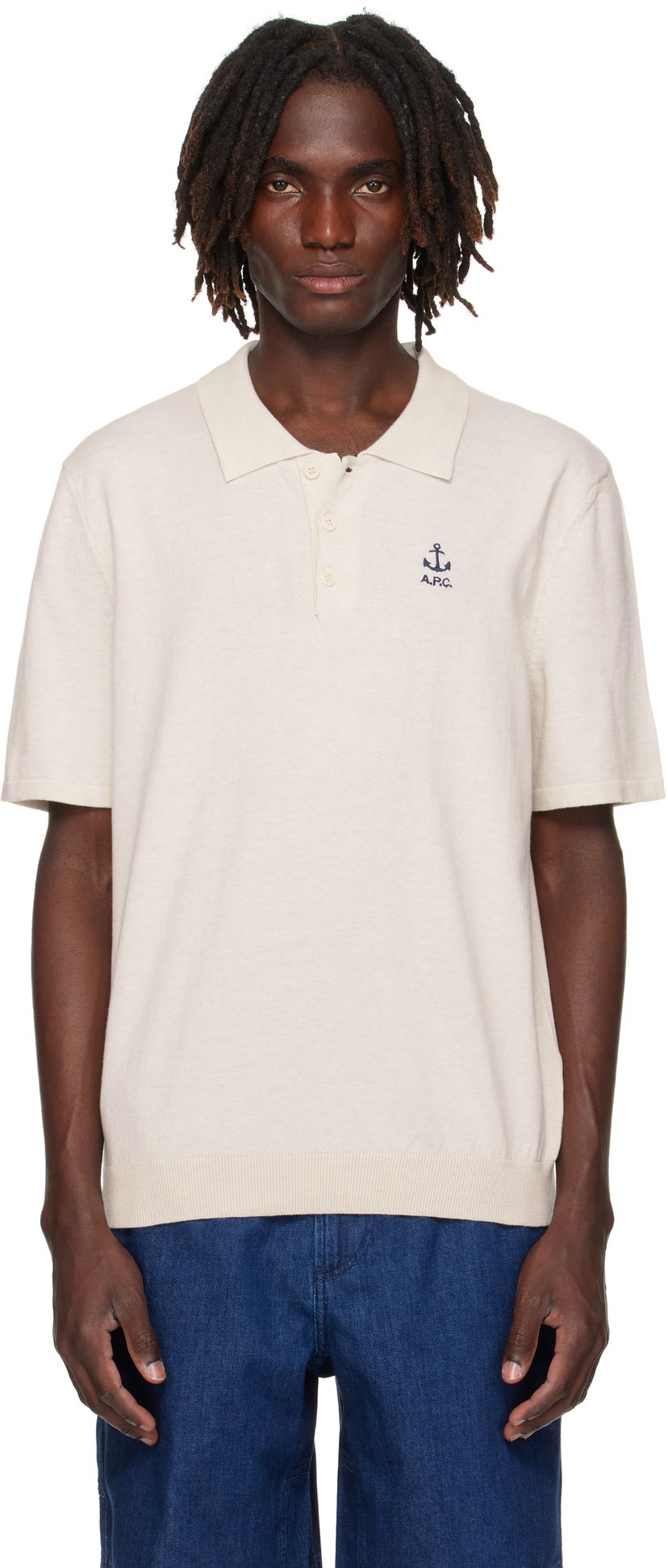 Poolopaita A.P.C. A.P.C. Octave Knit Polo Beige | COGDK-H23415