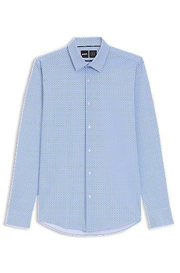 Paita BOSS Slim Fit Performance-Stretch Printed Jersey Shirt Sininen | 50550038