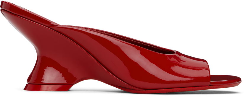 Asusteet Dries Van Noten Dries Van Noten Open-Toe Leather Mules Punainen | WS251-1561-189