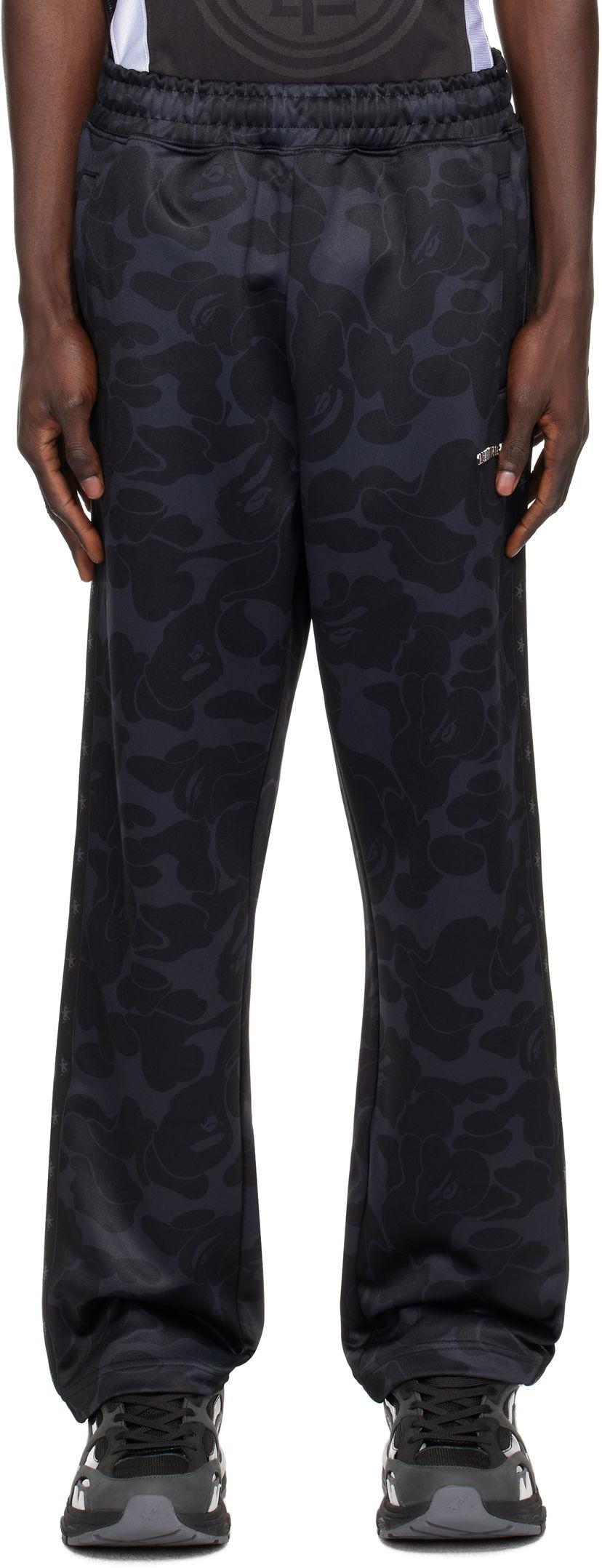 Verryttelyhousut BAPE Tonal Camo Track Pants Musta | 0ZXPTMX52302NBKX