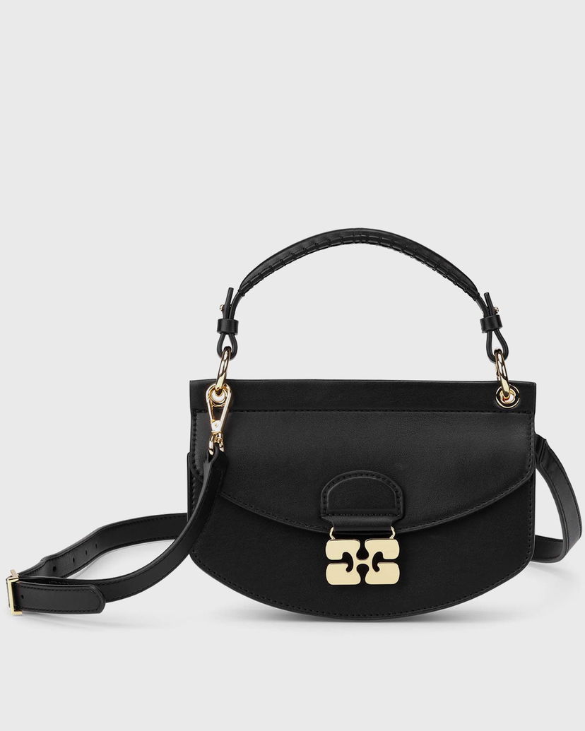 Käsilaukku GANNI Mini Top Handle Bag Musta | A6349-099