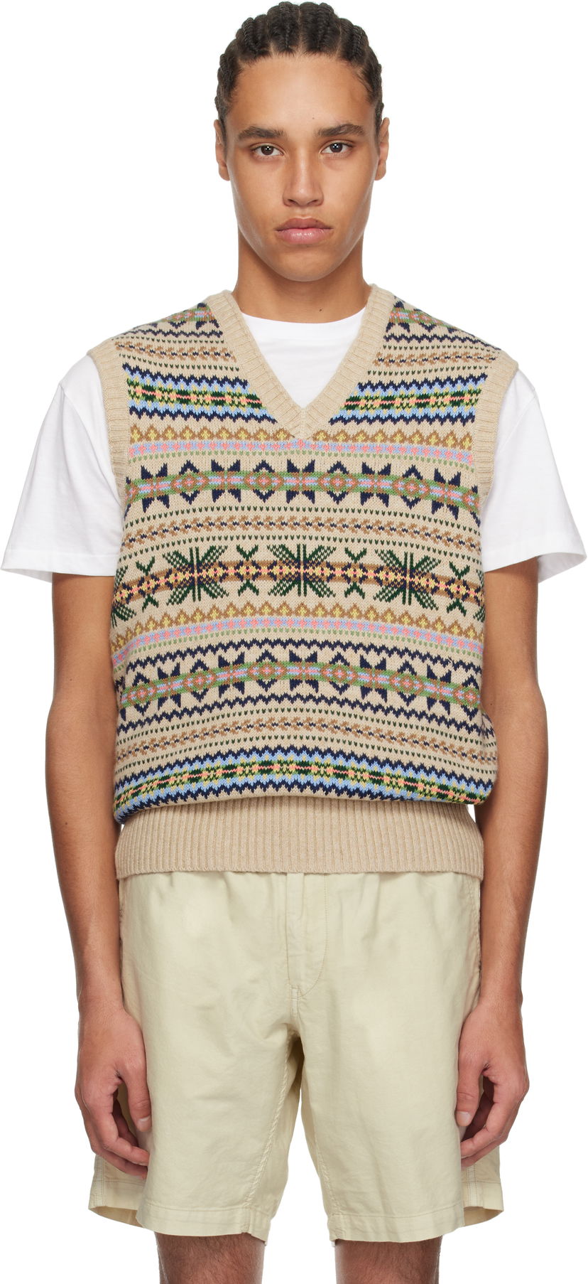 Villapaita Polo by Ralph Lauren Polo Ralph Lauren Fair Isle Cotton-Cashmere Vest Beige | 710961781001