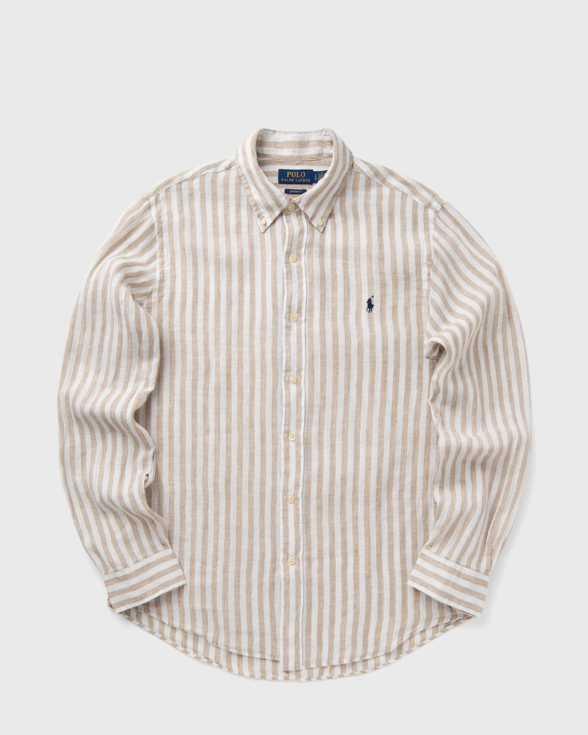 Paita Polo by Ralph Lauren Polo Ralph Lauren Striped Linen Sport Shirt Beige | 710969636002