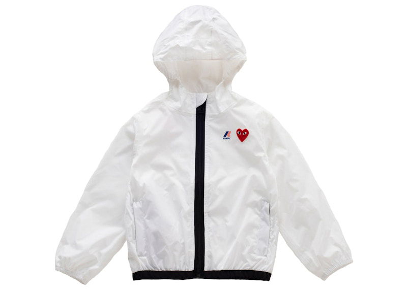 Tuulitakki Comme des Garçons Play x  Kids Full Zip Jacket Valkoinen | AZ-J503-051